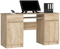 AKORD Raštas stalas 2 durys 2 stalčiai Dąb Sonoma 135x50x77