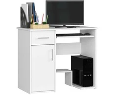 AKORD Darbastalis Pin 1 stalčius 1 spintelė kairė Baltas 90x50x74