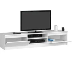 TV staliukas AKORD TV stalių balta 160x40x33