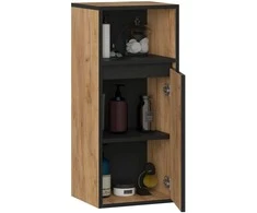 AKORD VAMI W35 pakabinama vonios spintelė (1D, 1W), ąžuolas „Craft“, juoda