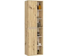 AKORD VAMI W50 pakabinama vonios spintelė 2D 6P (ąžuolas Artisan, kašmyras)