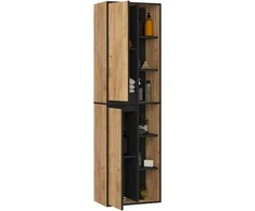 AKORD VAMI W50 pakabinama vonios spintelė 2D 6P (ąžuolas craft, juoda)
