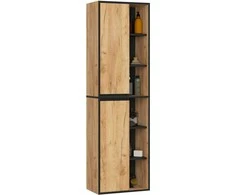 AKORD VAMI W50 pakabinama vonios spintelė 2D 6P (ąžuolas craft, juoda)