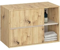 AKORD VAMI W90 spintelė po praustuvu su angomis, 2SZ, 2P, ąžuolas Artisan, kašmyras