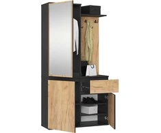 AKORD Įėjimo rinkinys Entro Oak/Juodas Craft 95x35x183
