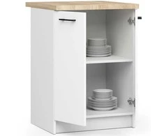 AKORD Spinta virtuvės Oliwia 2 durų su lentyna balta 60x46x85