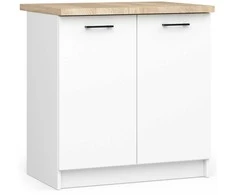 AKORD Spinta virtuvės spinta Oliwia 2 durų su baltais stalviršiais 80x46x85