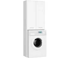 AKORD Virtuves spinta skalbyklei su dviem durim baltos spalvos 64x30x180