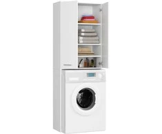 AKORD Virtuves spinta skalbyklei su dviem durim baltos spalvos 64x30x180