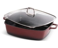 LT1286 BAKING PAN 28X28 Raudonas CAST LAMART