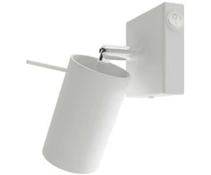 Sollux Lighting Baltas sieninis šviestuvas RING su jungikliu