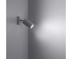 Sollux Lighting Baltas sieninis šviestuvas RING su jungikliu