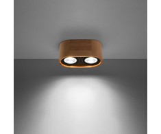 Sollux Lighting Lubinis šviestuvas BASIC 2 natūralaus medžio