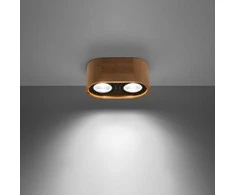 Sollux Lighting Lubinis šviestuvas BASIC 2 natūralaus medžio
