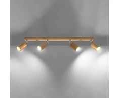 Sollux Lighting Lubinis šviestuvas BERG 4 natūralaus medžio