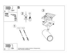 Sollux Lighting Lubinis šviestuvas DIREZIONE 1 baltas