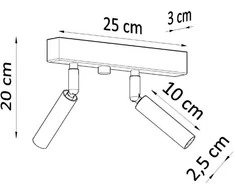 Sollux Lighting Lubinis šviestuvas EYETECH 2 juodas