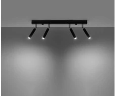 Sollux Lighting Lubinis šviestuvas EYETECH 4 juodas
