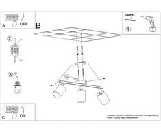 Sollux Lighting Lubinis šviestuvas LEMMI 3 juodas