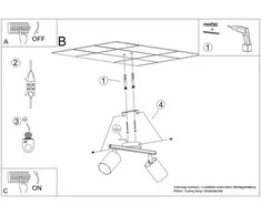 Sollux Lighting Lubinis šviestuvas LEMMI 2 juodas