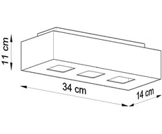 Sollux Lighting Lubinis šviestuvas MONO 3 baltas