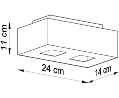 Sollux Lighting Lubinis šviestuvas MONO 2 baltas