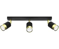 Sollux Lighting Lubinis šviestuvas NERO 3 juodas/auksinis
