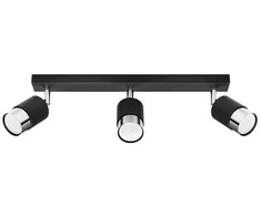 Sollux Lighting Lubinis šviestuvas NERO 3 juodas/chromas