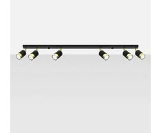 Sollux Lighting Lubinis šviestuvas NERO 6 juodas/auksinis