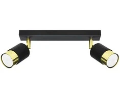 Sollux Lighting Lubinis šviestuvas NERO 2 juodas/auksinis