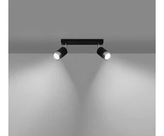 Sollux Lighting Lubinis šviestuvas NERO 2 juodas/chromas