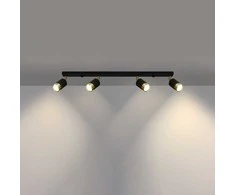 Sollux Lighting Lubinis šviestuvas NERO 4 juodas/auksinis