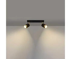 Sollux Lighting Lubinis šviestuvas NERO 2 juodas/auksinis
