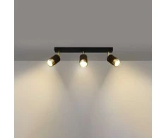 Sollux Lighting Lubinis šviestuvas NERO 3 juodas/auksinis