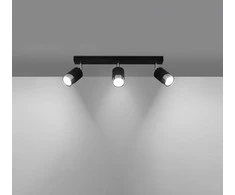 Sollux Lighting Lubinis šviestuvas NERO 3 juodas/chromas