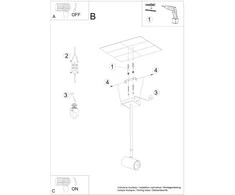 Sollux Lighting Lubinis šviestuvas NORANO juodas