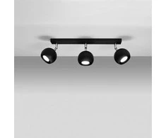 Sollux Lighting Lubinis šviestuvas OCULARE 3 juodas