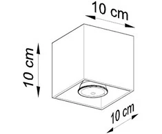 Sollux Lighting Lubinis šviestuvas QUAD 1 antracito spalvos