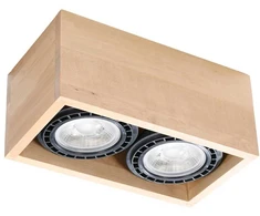 Sollux Lighting Lubinis šviestuvas QUATRO 2 iš natūralaus medžio