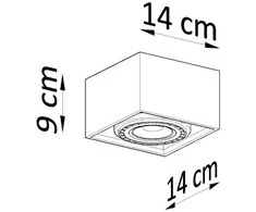 Sollux Lighting Lubinis šviestuvas QUATRO 1 betonas