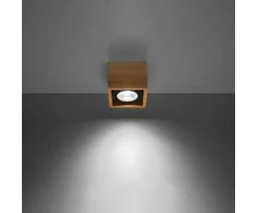 Sollux Lighting Lubinis šviestuvas QUATRO 1 iš natūralaus medžio