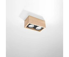 Sollux Lighting Lubinis šviestuvas QUATRO 2 iš natūralaus medžio