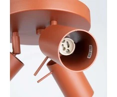 Sollux Lighting Lubinis šviestuvas RING 3P raudona ochra