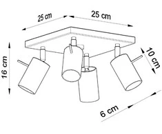 Sollux Lighting Lubinis šviestuvas RING 4 chromas