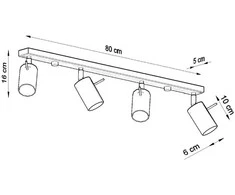 Sollux Lighting Lubinis šviestuvas RING 4L chromas