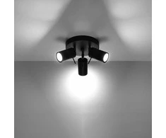 Sollux Lighting Lubinis šviestuvas RING 3P juodas