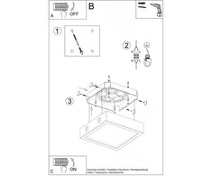 Sollux Lighting Lubinis šviestuvas RIZA concrete