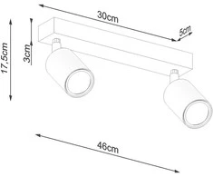 Sollux Lighting Lubinis šviestuvas VERDO 2 juodas