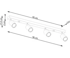 Sollux Lighting Lubinis šviestuvas VERDO 4 baltas