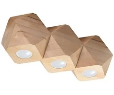 Sollux Lighting Lubinis šviestuvas WOODY 3 iš natūralaus medžio